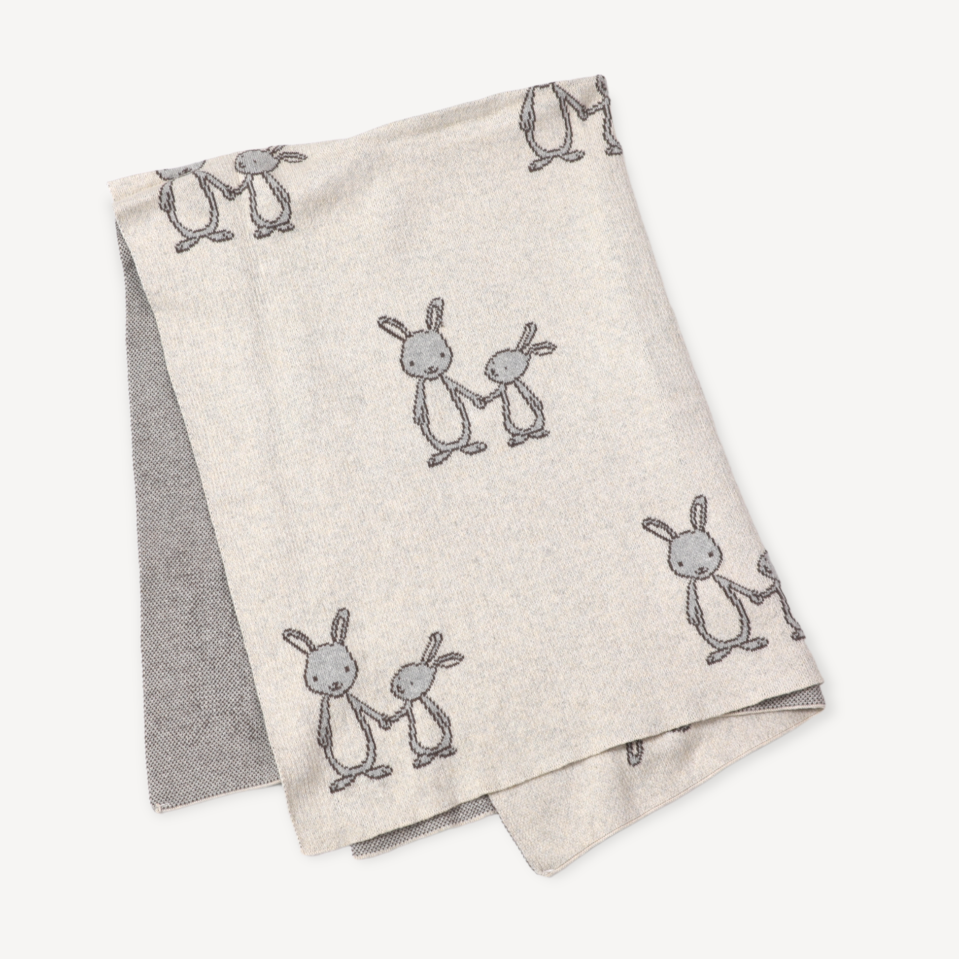 Bunny Mommy & Me Baby Knit Blanket & Lovey Gift SET -  by Carlyle Avenue