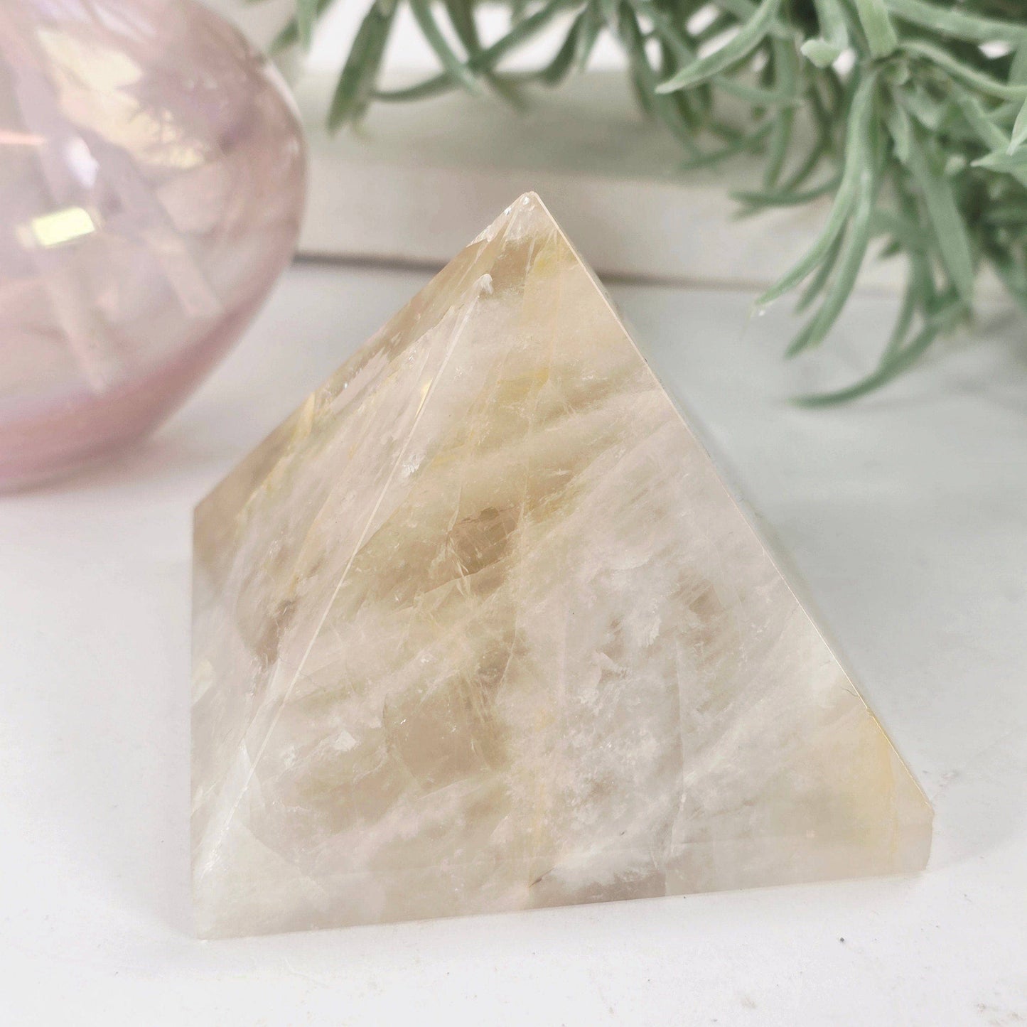 Golden Healer Crystal Pyramid - One-of-a-Kind - Decorative Accessories by Carlyle Avenue