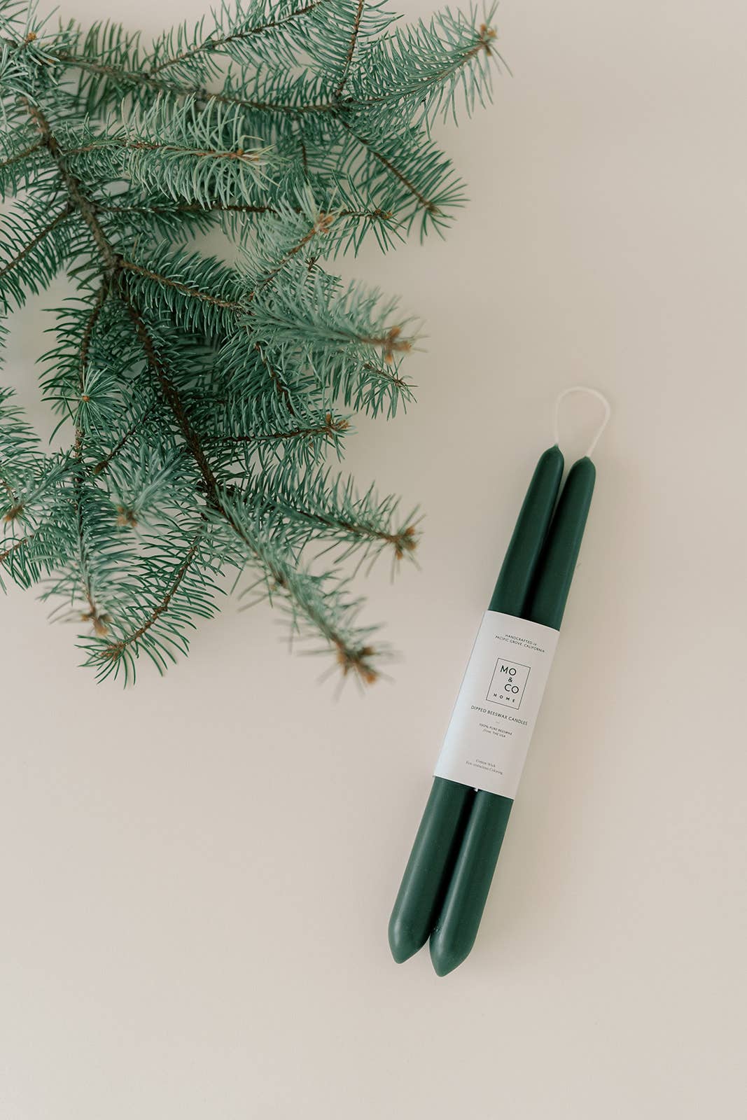 10" & 14" - 100% Beeswax Dipped Candles | Forest Green - by Carlyle Avenue
