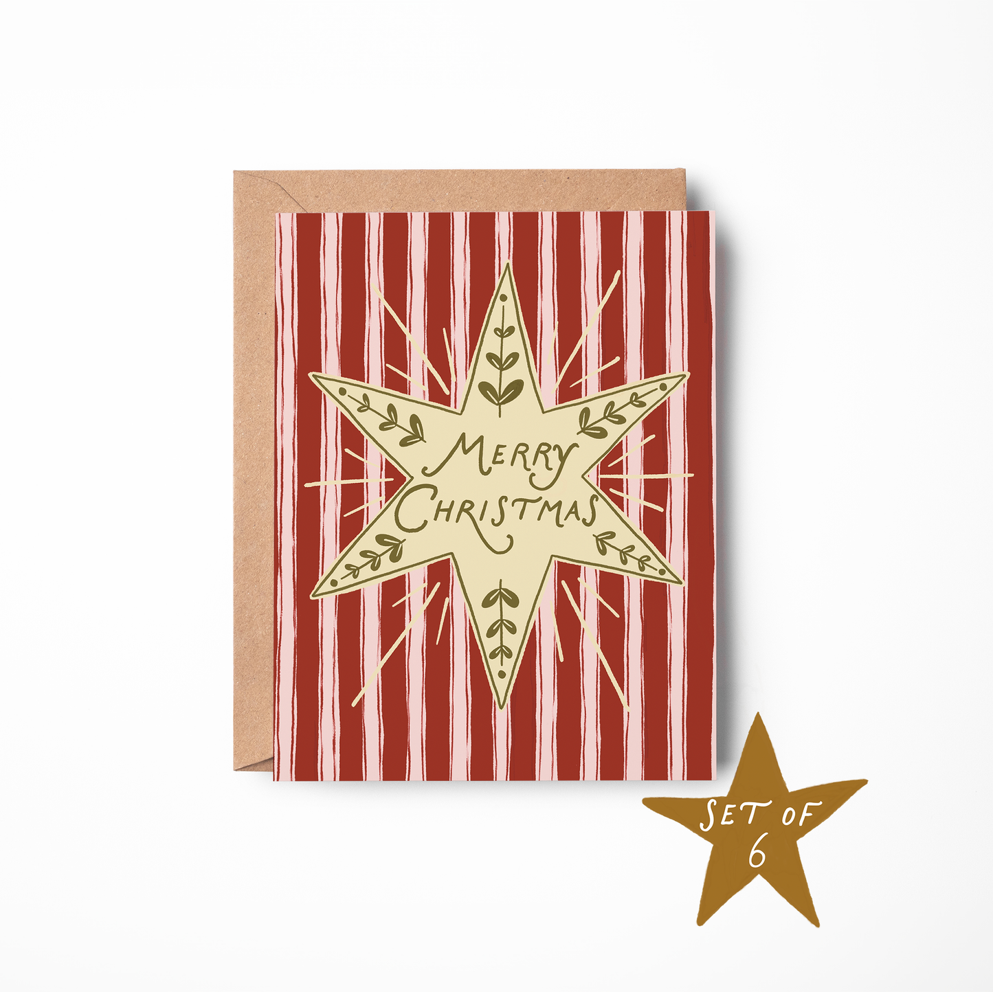 Christmas Star Card - Box Set of 6