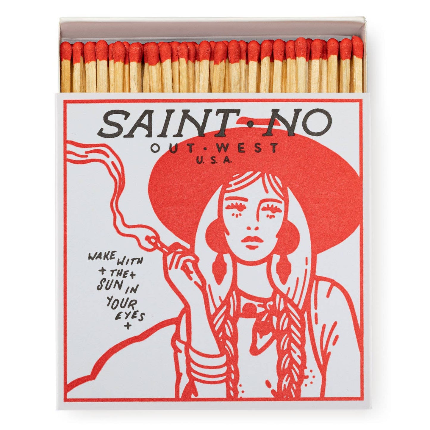 Out West Square Matchbox - Matches by Carlyle Avenue