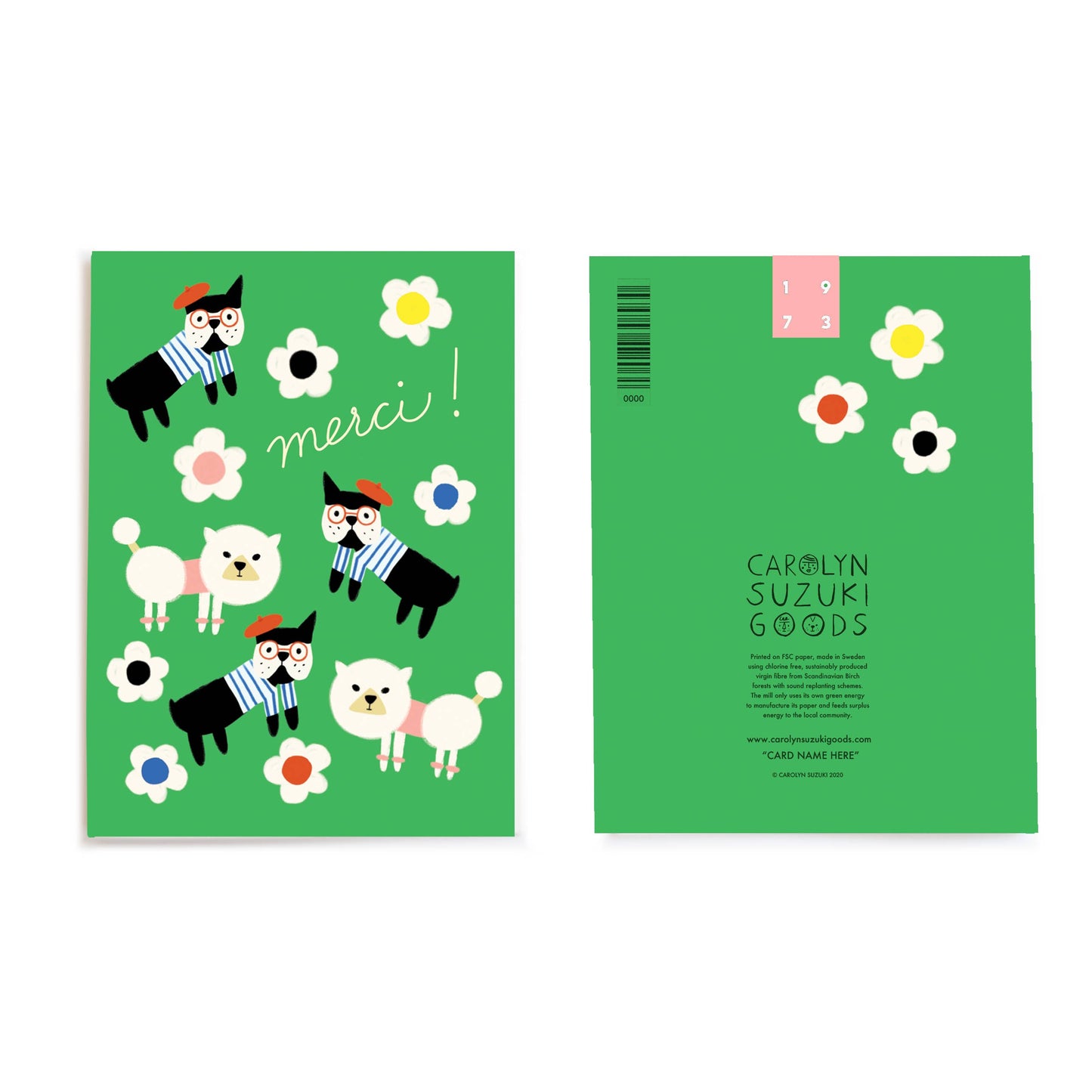 MERCI BEAUCOUP - Thank You Card - Greeting Cards by Carlyle Avenue