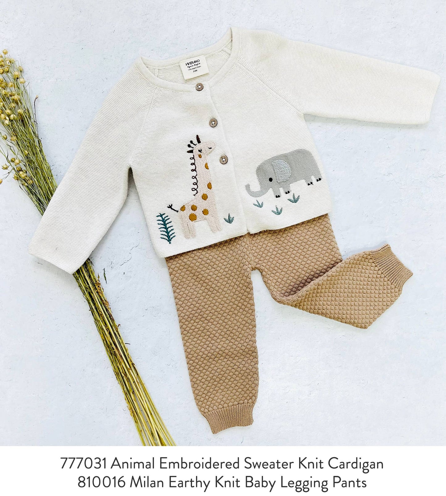 Animal Safari Embroidered Baby Cardigan Sweater (Organic) - by Carlyle Avenue