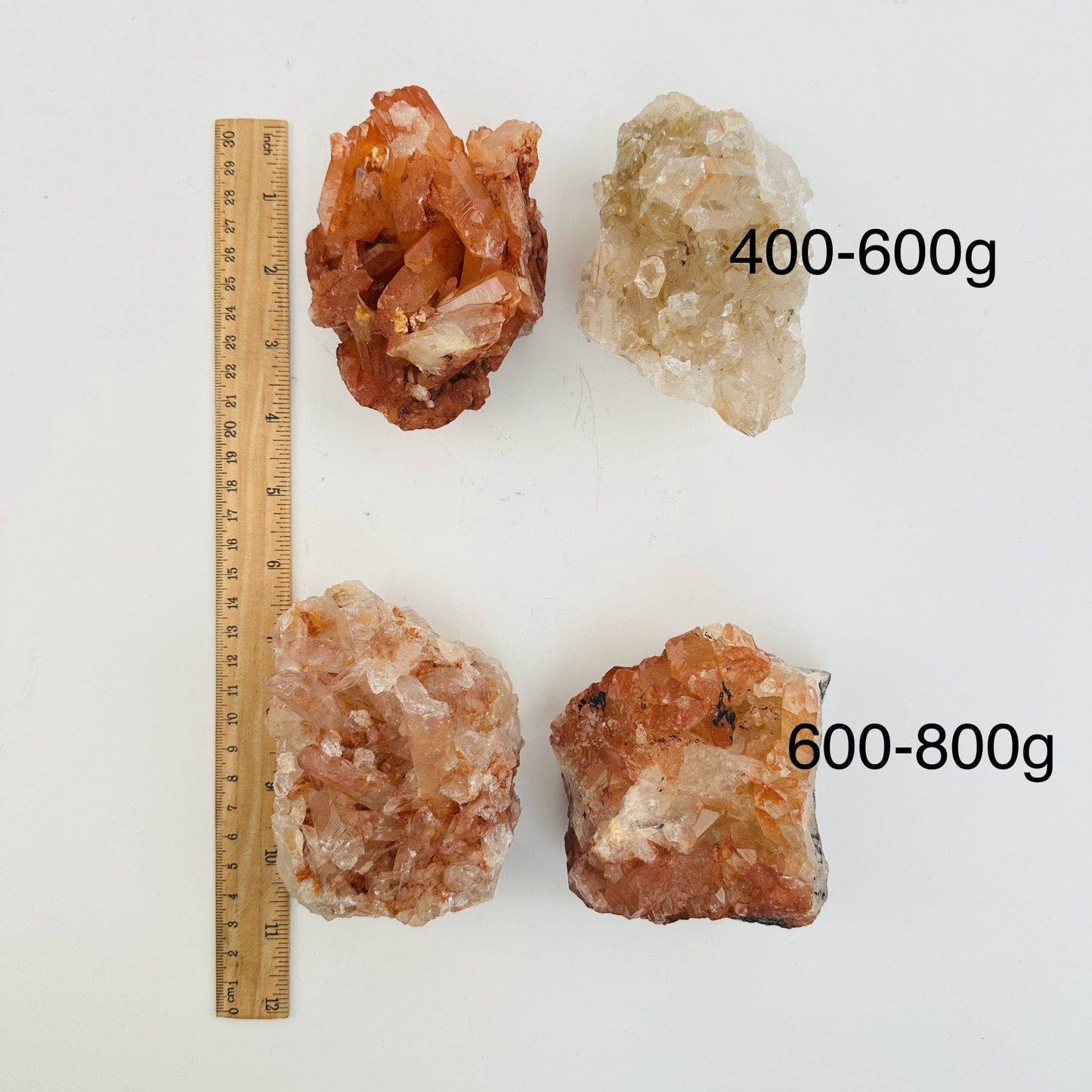 Tangerine Crystal Quartz Clusters