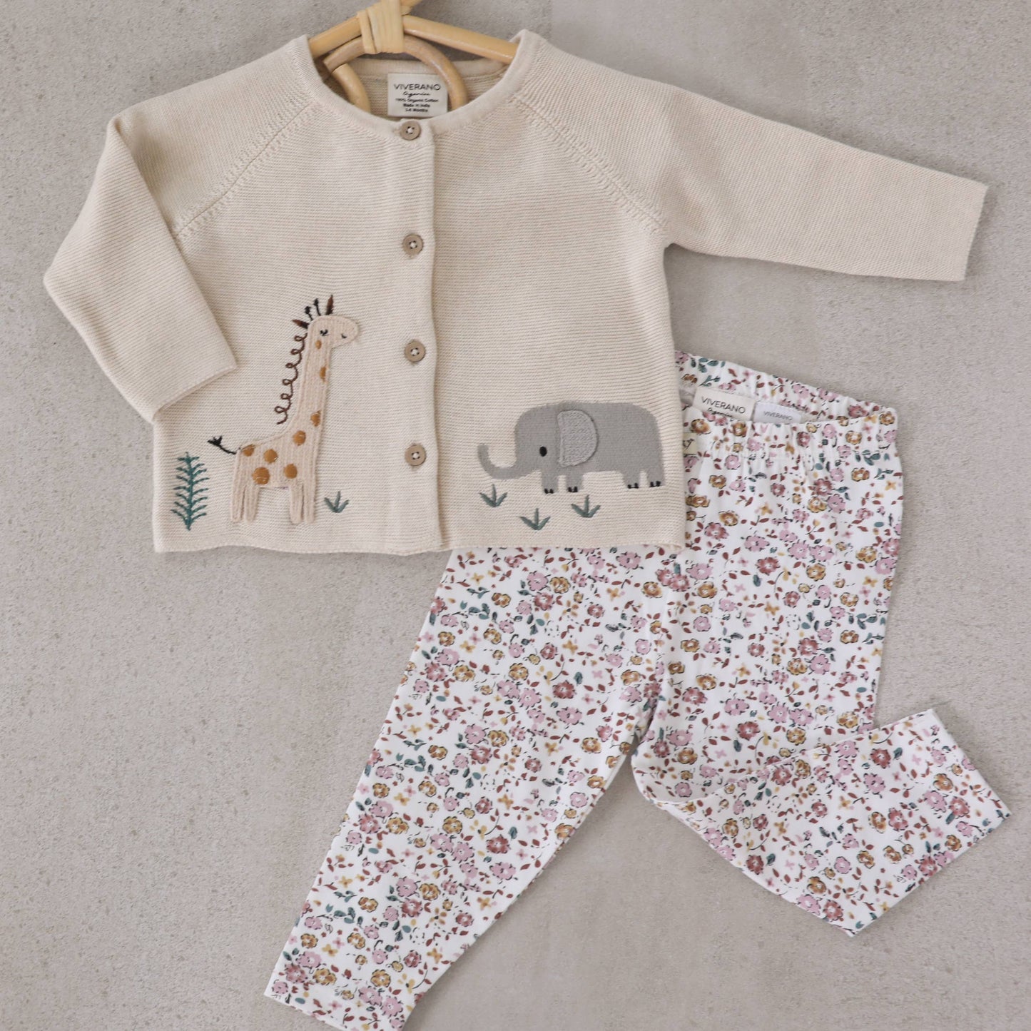 Animal Safari Embroidered Baby Cardigan Sweater (Organic) - by Carlyle Avenue