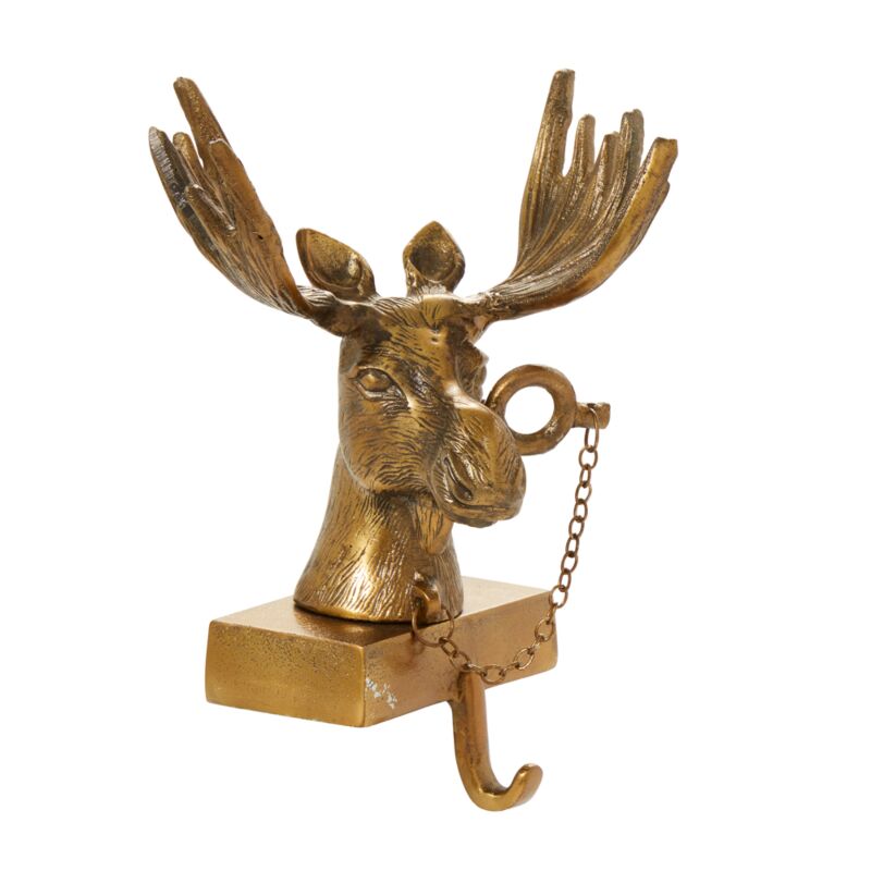 Antique Gold Animal Stocking Holders - Christmas Decor by Carlyle Avenue