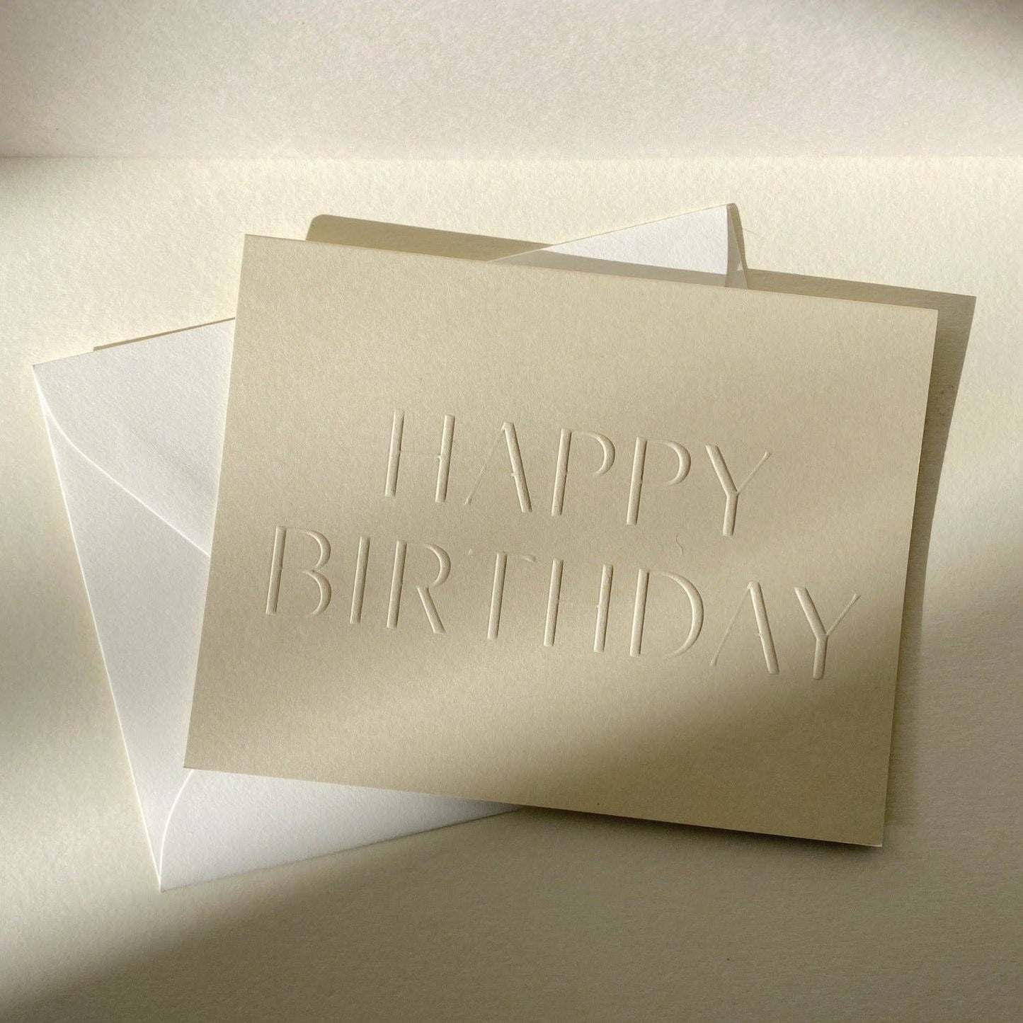Happy Birthday No. 10: Sand / Single Card - by Carlyle Avenue