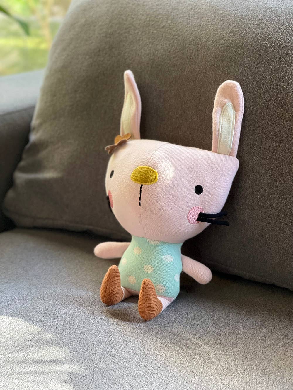 Sam Bunny Organic Cotton Stuffed Animal Baby Kid Toy - by Carlyle Avenue