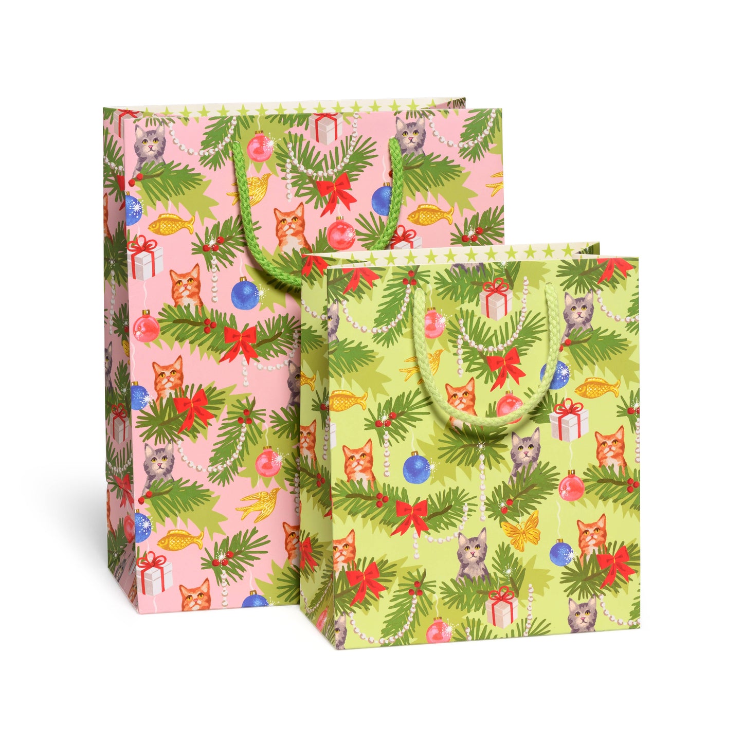 Christmas Cats large gift bag - by Carlyle Avenue