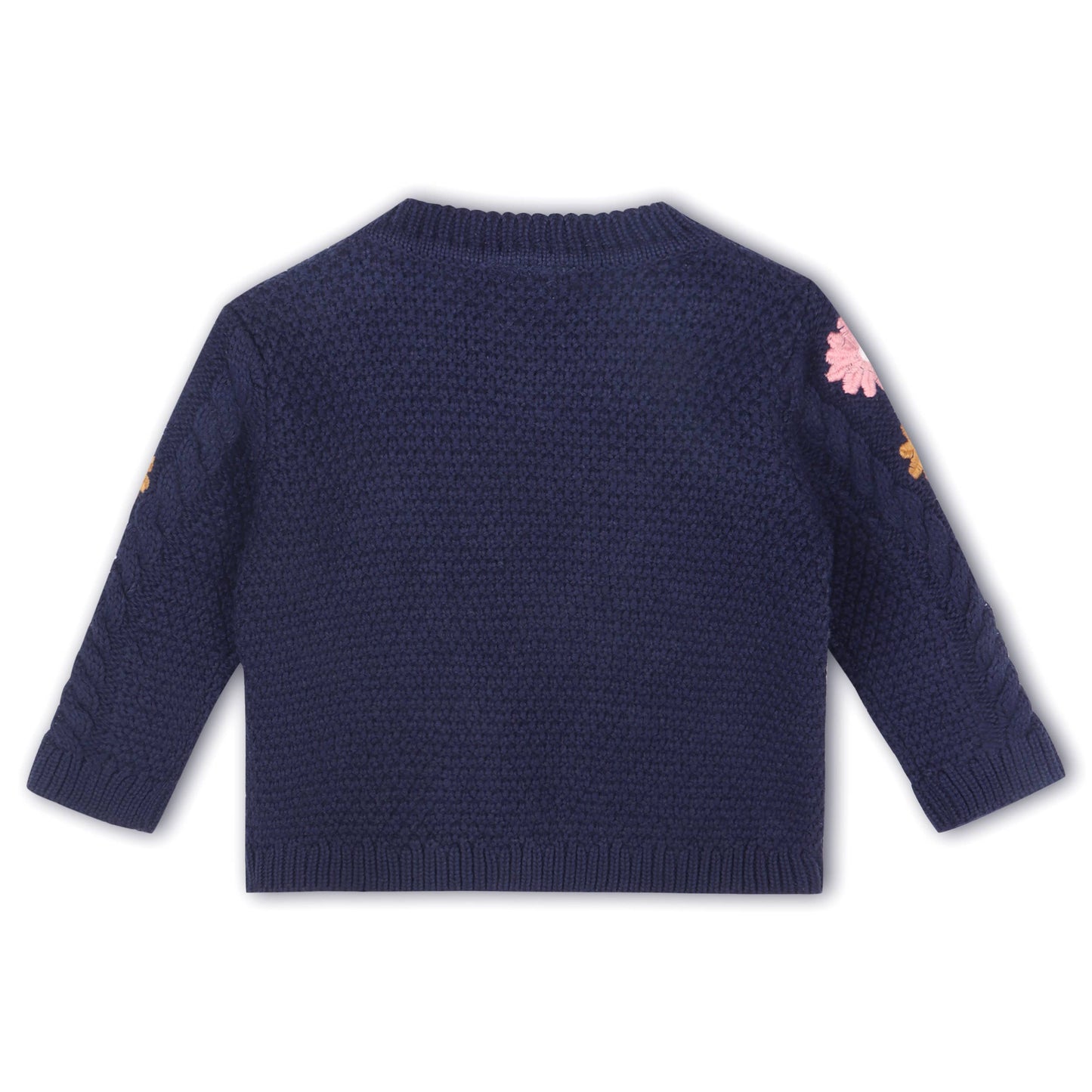 Floral Embroidered Chunky Baby Pullover Sweater (Organic) - by Carlyle Avenue