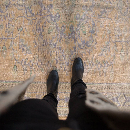 6x10 Vintage Distressed Oushak Carpet - Rug by Carlyle Avenue