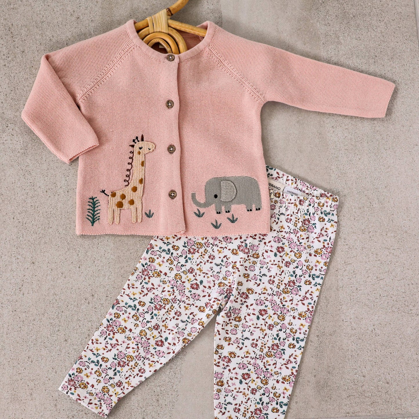 Animal Safari Embroidered Baby Cardigan Sweater (Organic) - by Carlyle Avenue