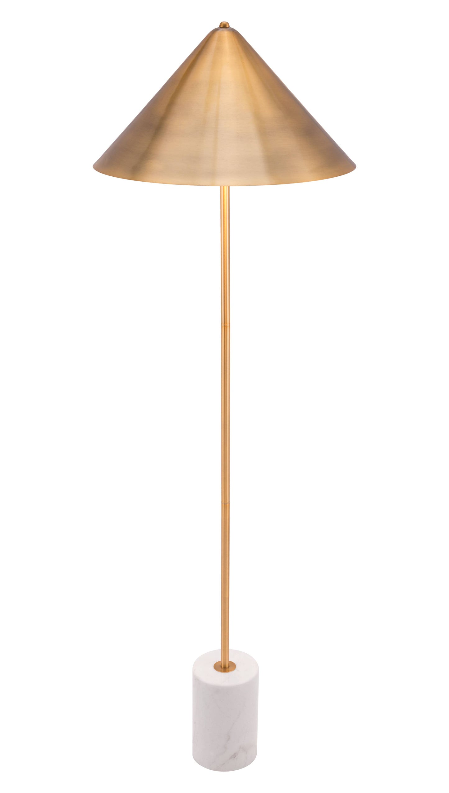 Bianca Floor Lamp Brass & White - by Carlyle Avenue