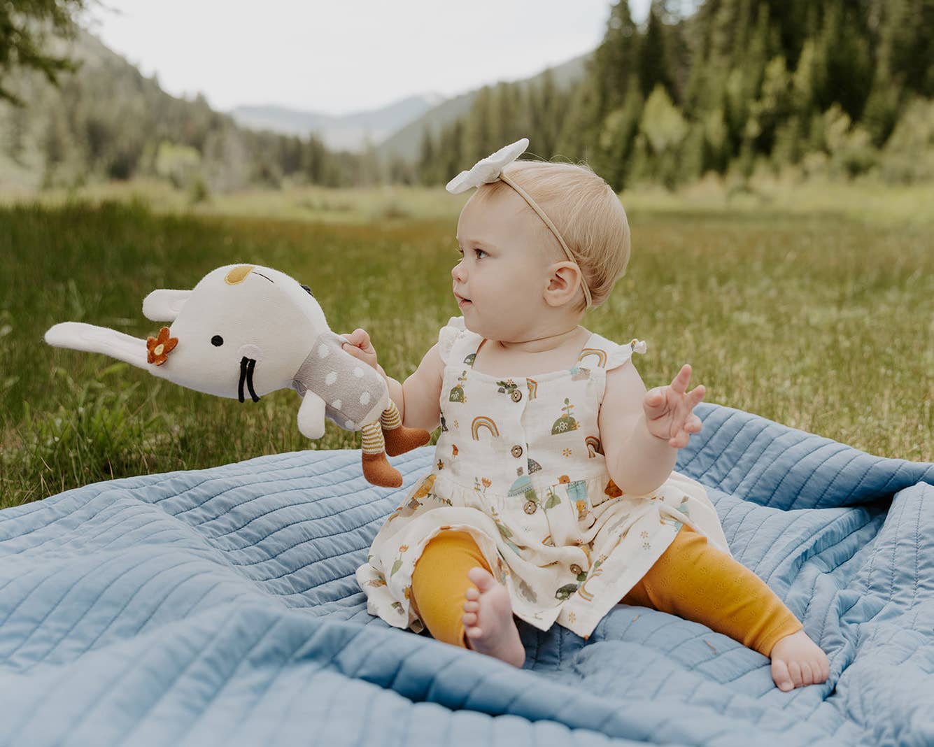 Sam Bunny Organic Cotton Stuffed Animal Baby Kid Toy - by Carlyle Avenue