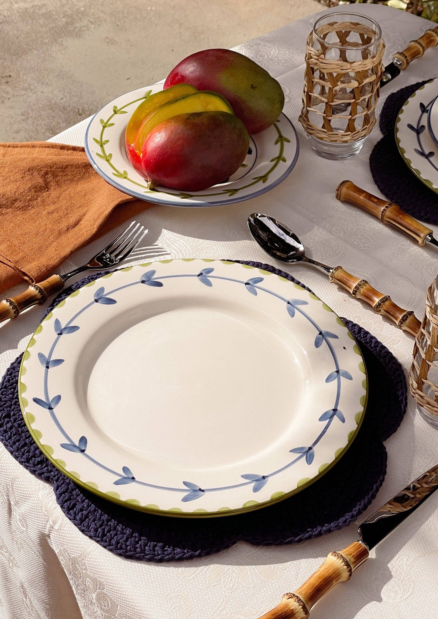 Banana Hand-Painted Dinner Plate - by Carlyle Avenue