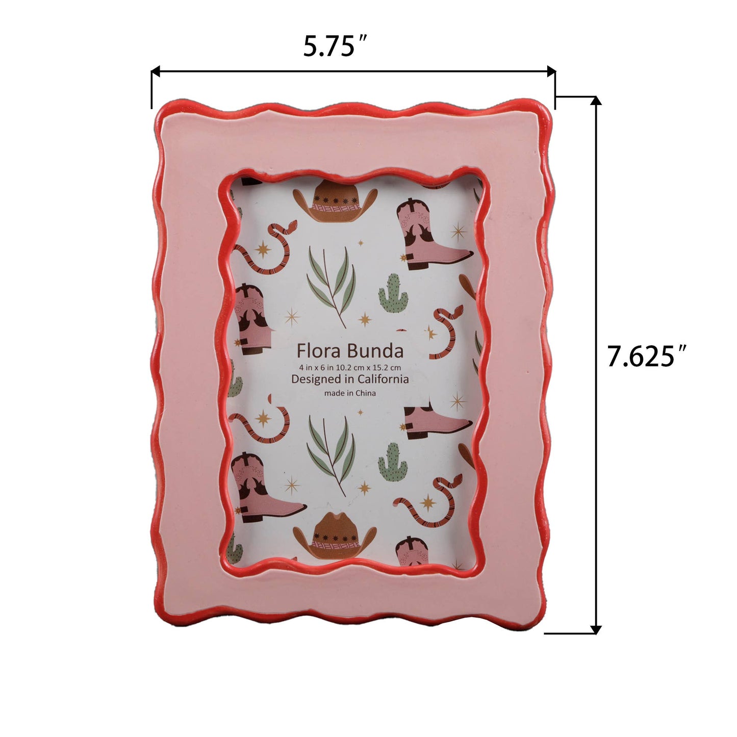 4 x 6 Scallop Edge with Sideline Ceramic Frame - Picture Frames by Carlyle Avenue