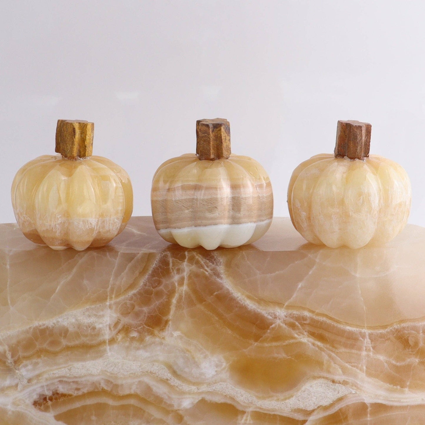 One Round Orange Onyx Pumpkin - by Carlyle Avenue