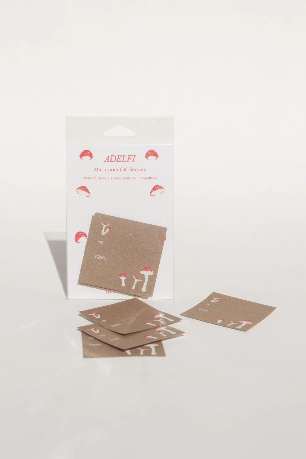 To/From Mushrooms Sticker Gift Tags - Gift Wrap by Carlyle Avenue
