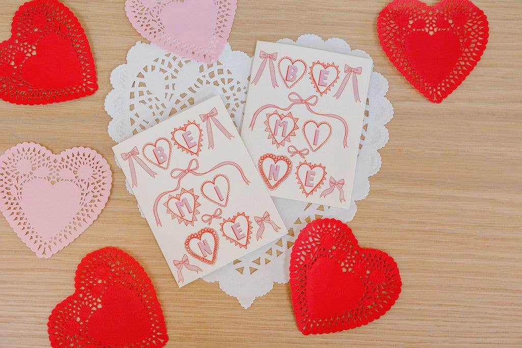 Heart Charms Be Mine Card - Greeting Cards by Carlyle Avenue