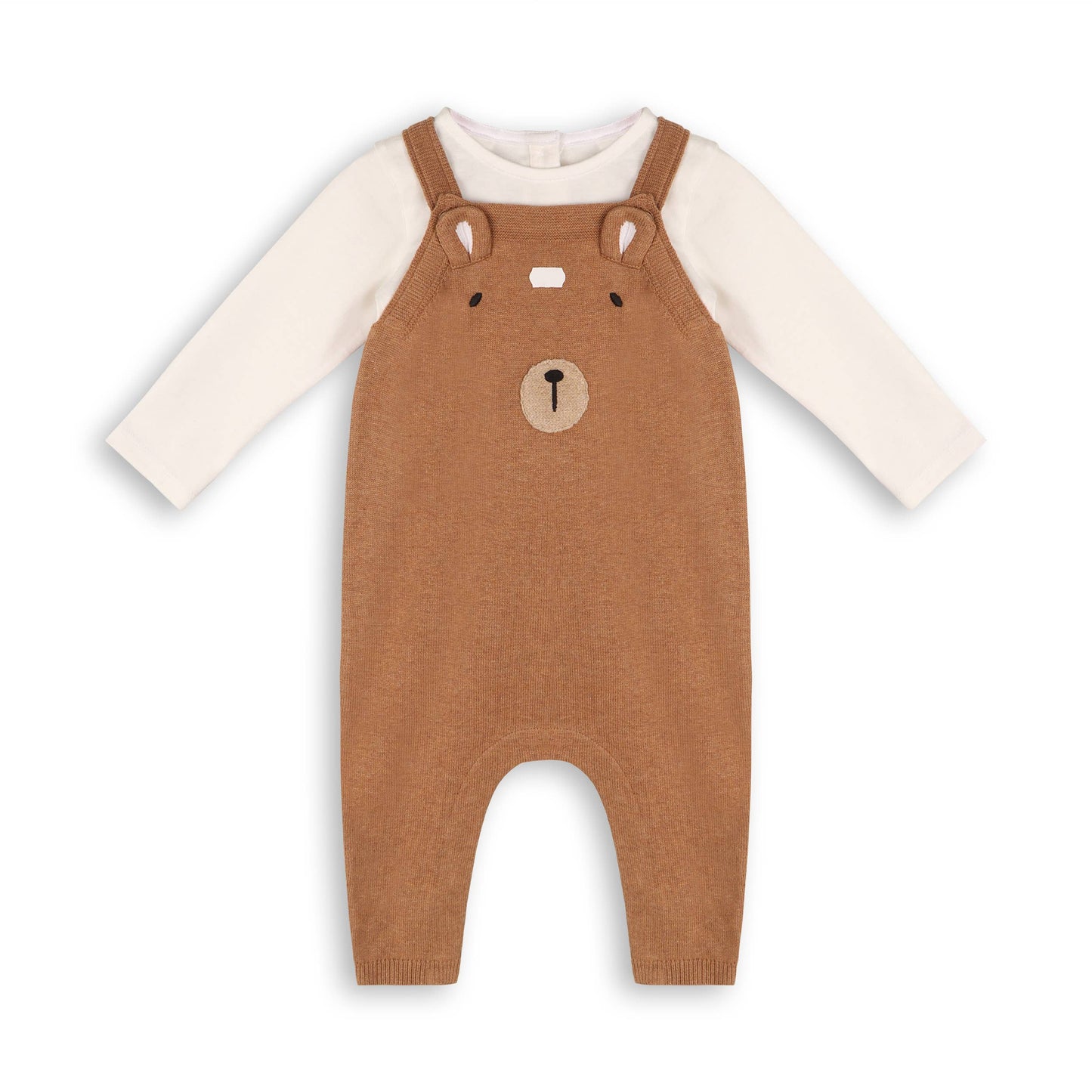 Bear Sweater Knit Baby Overall & Bodysuit Set (Organic) - by Carlyle Avenue