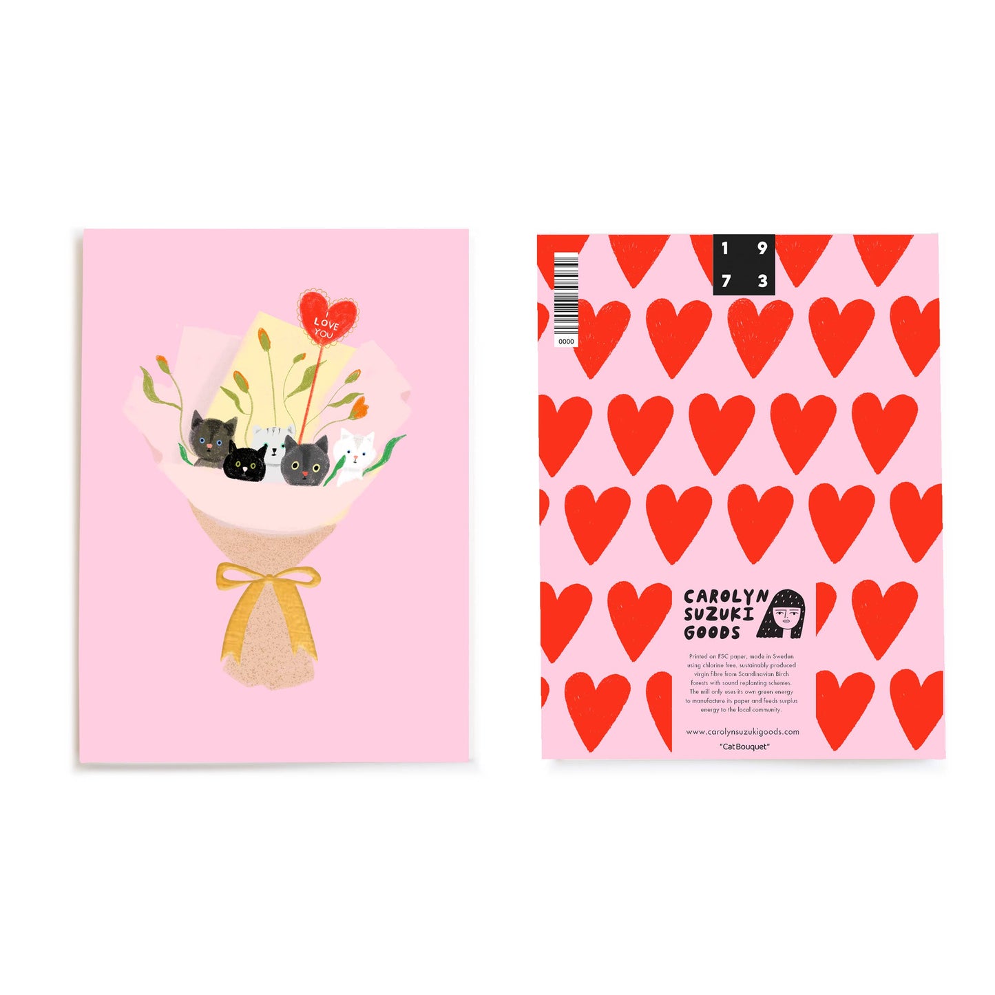 CAT BOUQUET - Love Card - Greeting Cards by Carlyle Avenue