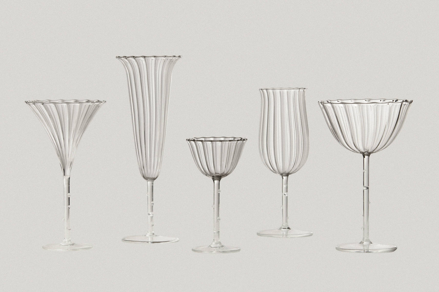 Tulip Wine Glass, Clear (Set of 4) - Glassware by Carlyle Avenue