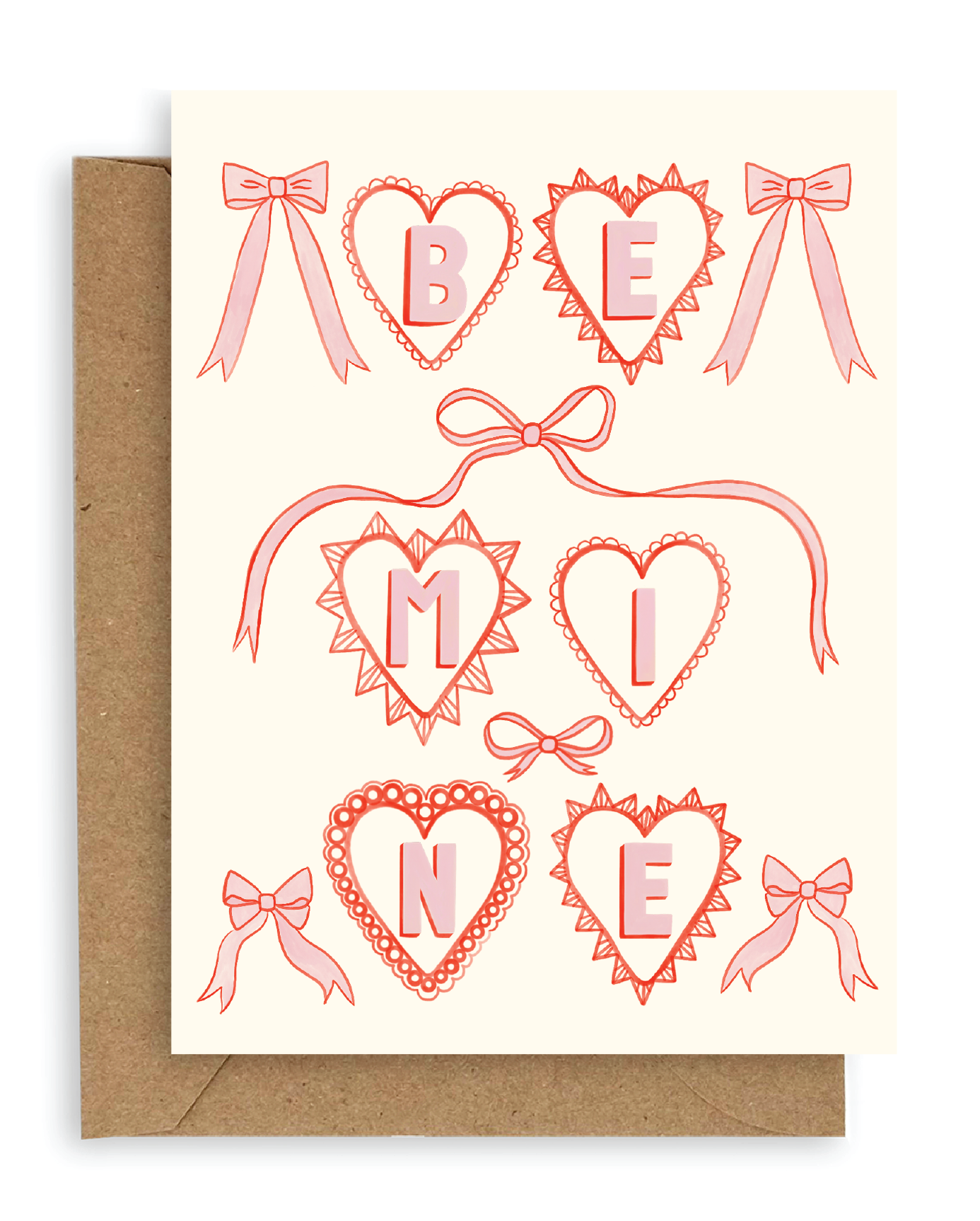 Heart Charms Be Mine Card - Greeting Cards by Carlyle Avenue