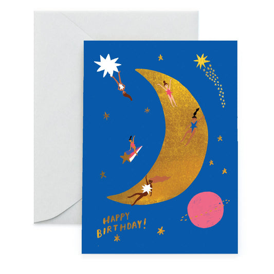MOON LANDING - Birthday Card - Greeting Cards by Carlyle Avenue
