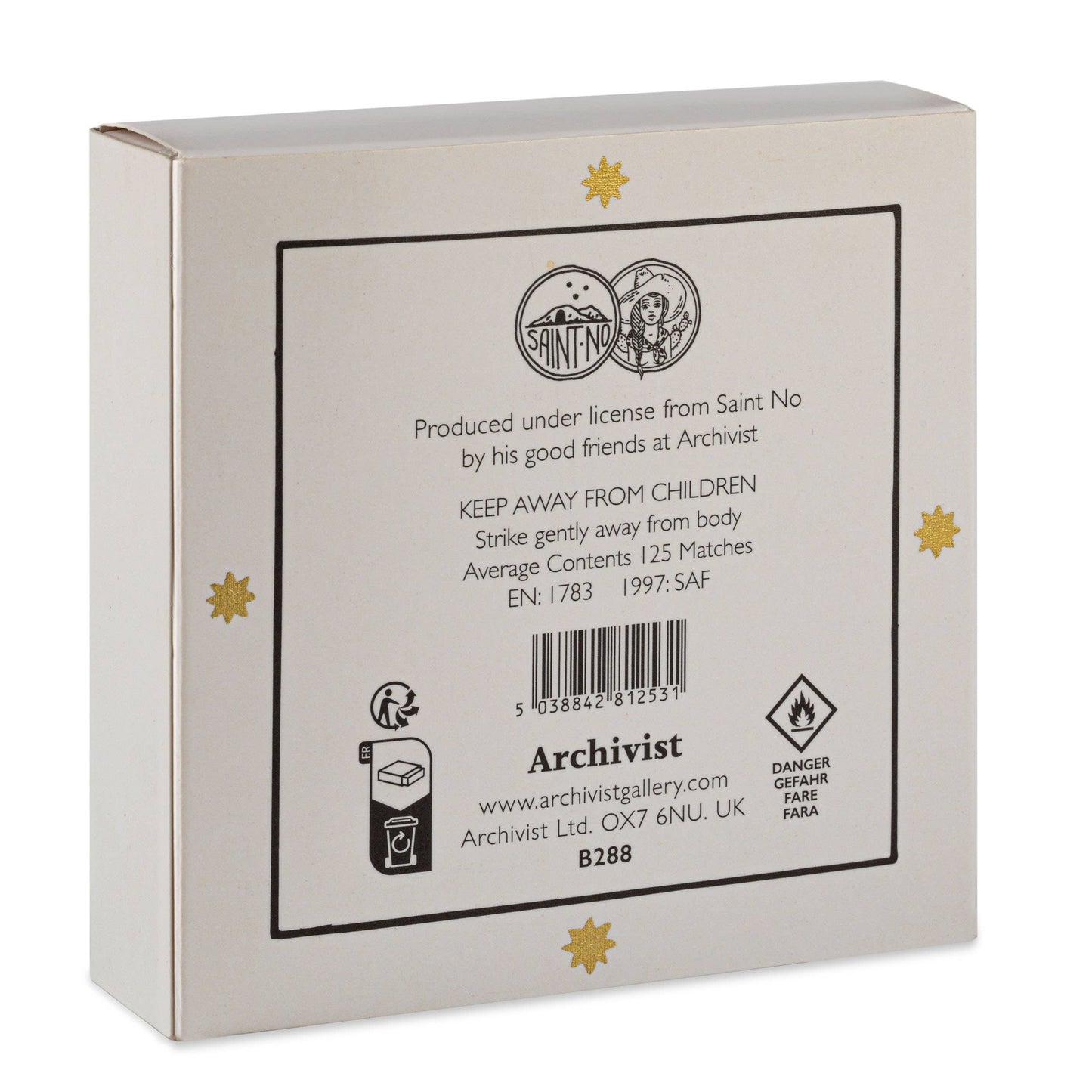 Saint No Horse's Head | Square - Safety Matches - by Carlyle Avenue