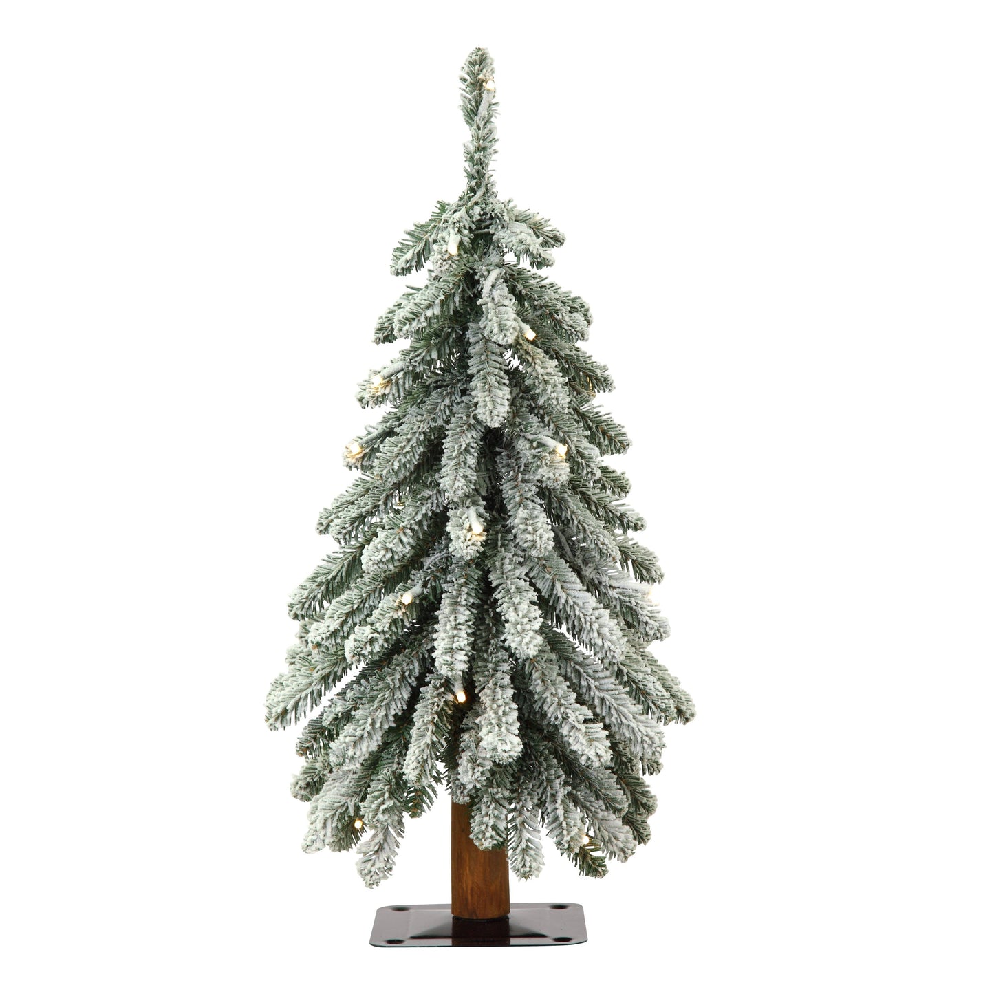 2 Foot Lightly Flocked Alpine Tree - Christmas Trees by Carlyle Avenue