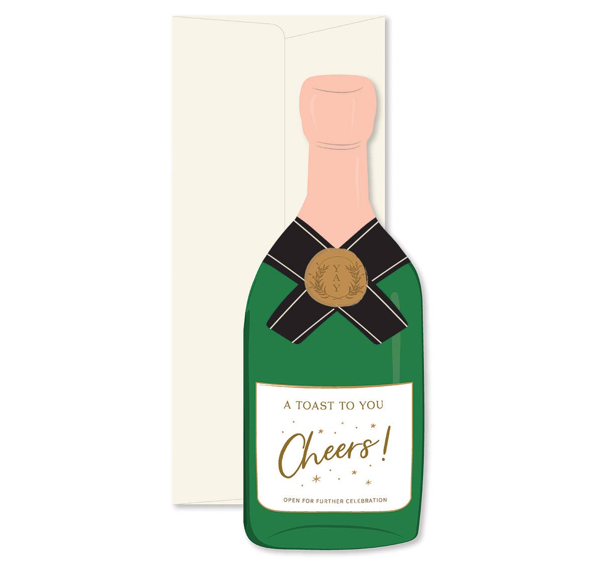 A Toast To You Champagne Congratulations Greeting Card - Greeting Cards by Carlyle Avenue