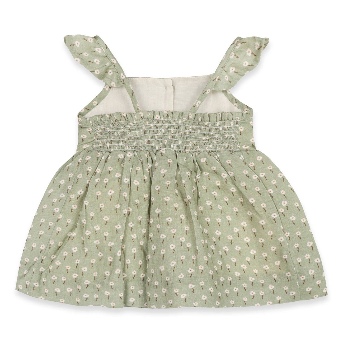 Sage Floral Baby Dress + Bloomer (Organic Muslin) - Kids Clothing by Carlyle Avenue