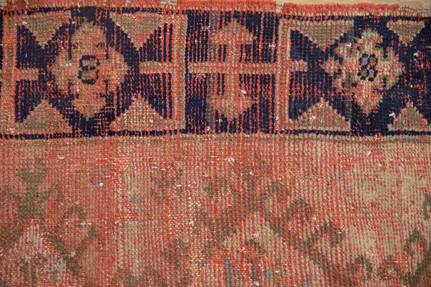 Small Vintage Distressed Oushak Square Rug - Rug by Carlyle Avenue