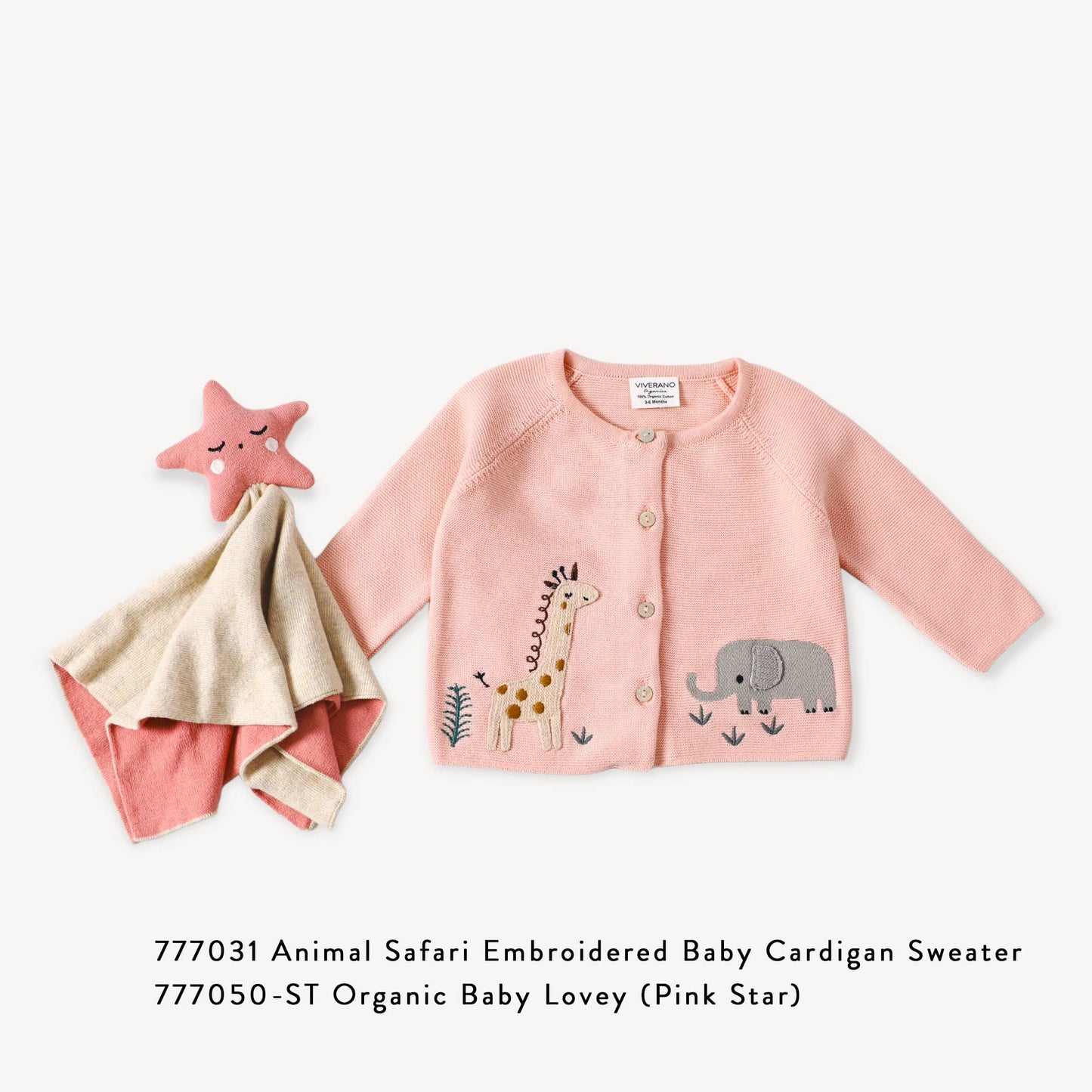 Animal Safari Embroidered Baby Cardigan Sweater (Organic) - by Carlyle Avenue