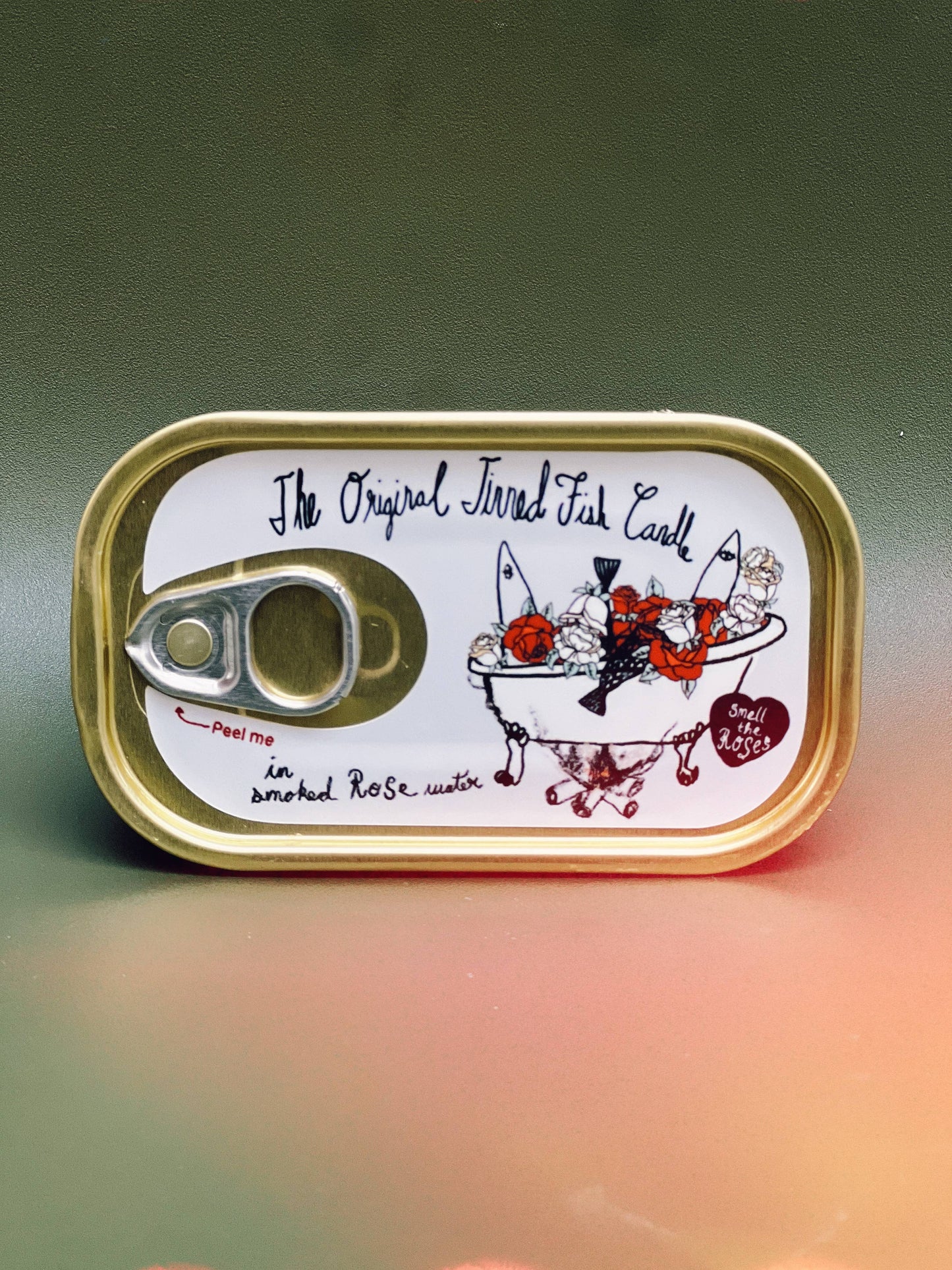 Tinned Fish Candle - Smoked Rose Water - Candles by Carlyle Avenue