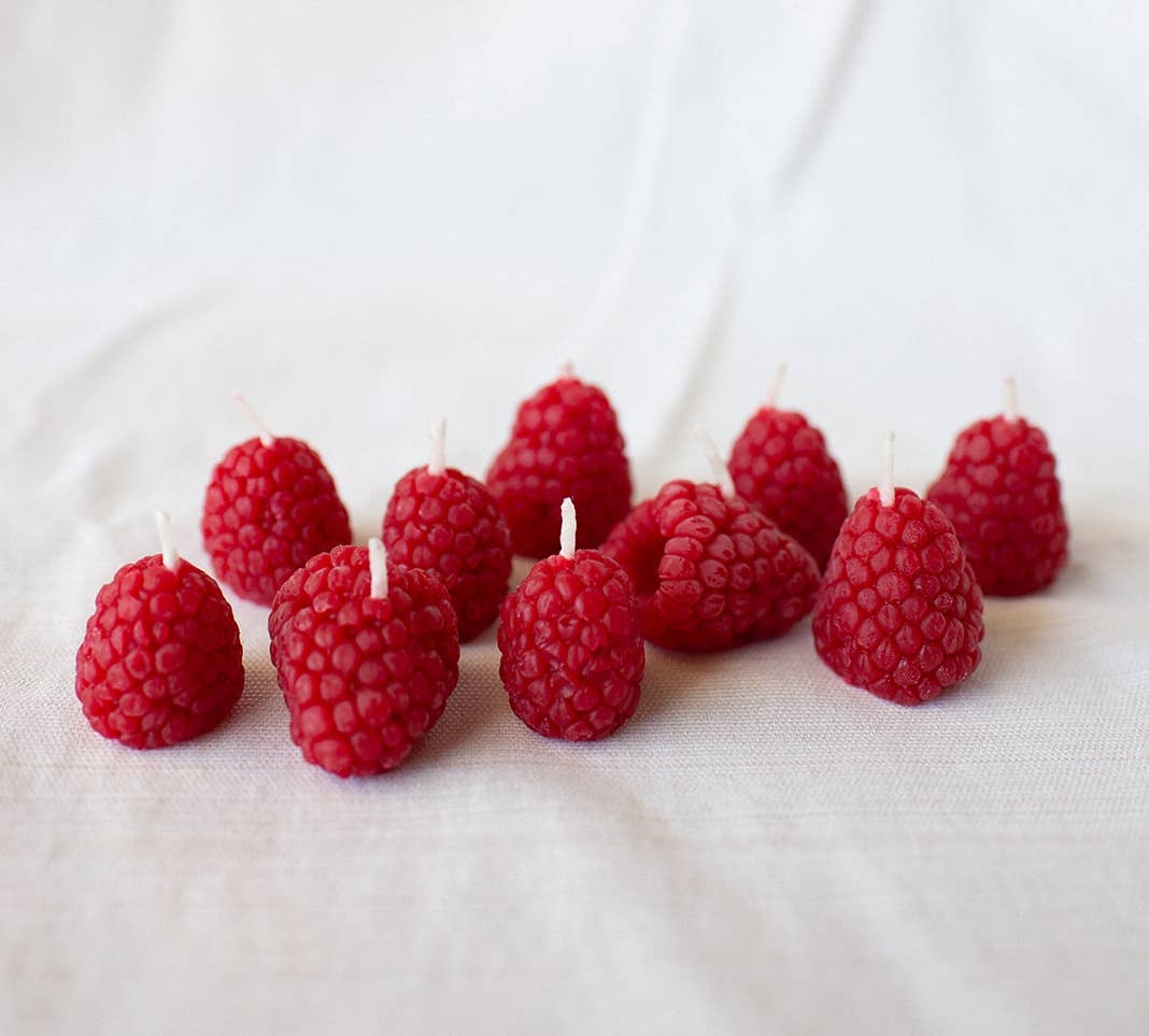 Beeswax Raspberry Birthday Candles - Candles by Carlyle Avenue