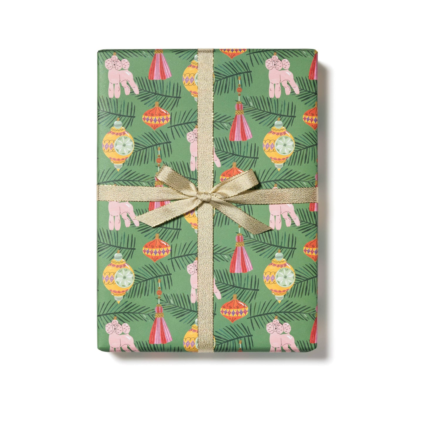 Christmas Poodle holiday wrapping paper