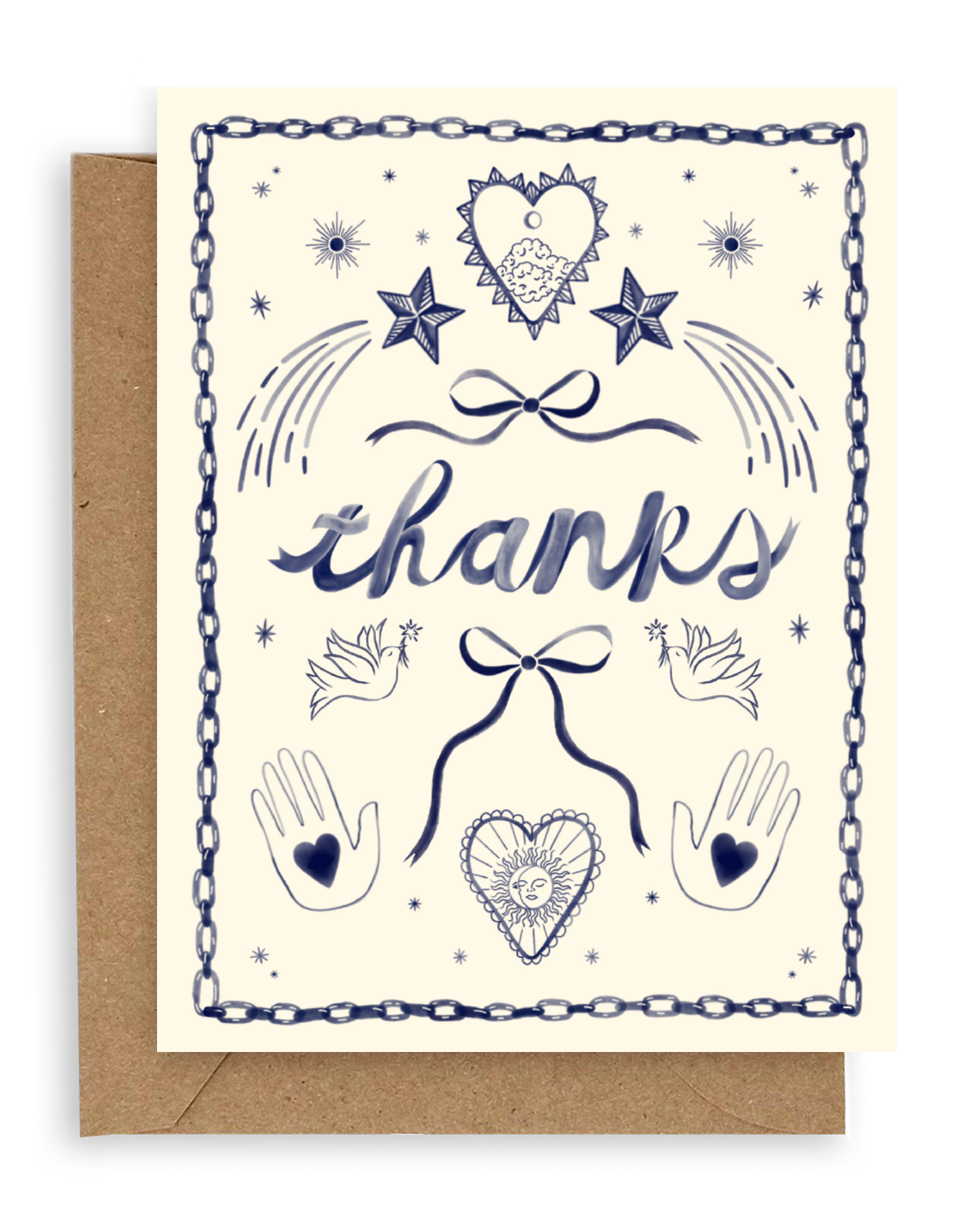 Indigo Icons Thank You Card - by Carlyle Avenue