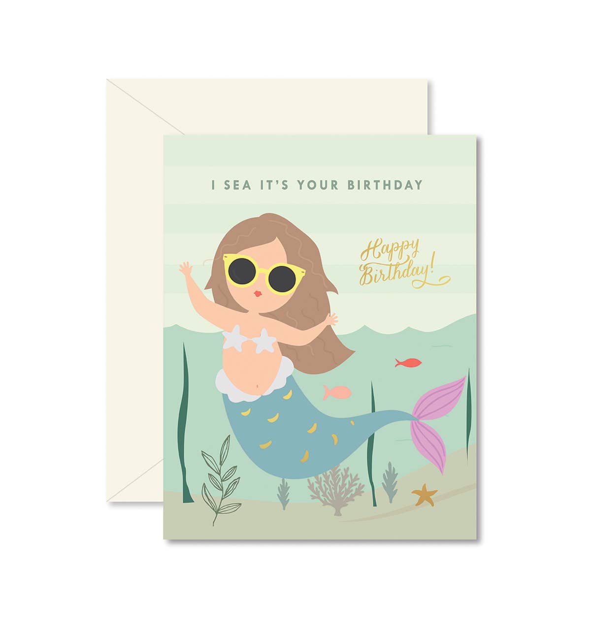 Mermaid Birthday Greeting Card -  by Carlyle Avenue