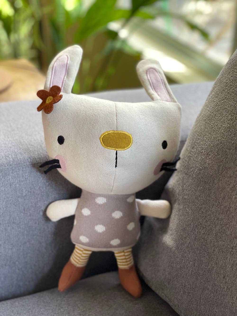 Sam Bunny Organic Cotton Stuffed Animal Baby Kid Toy - by Carlyle Avenue