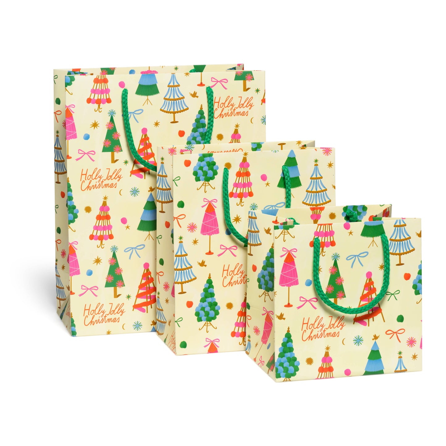 Holly Jolly Trees gift bags - by Carlyle Avenue