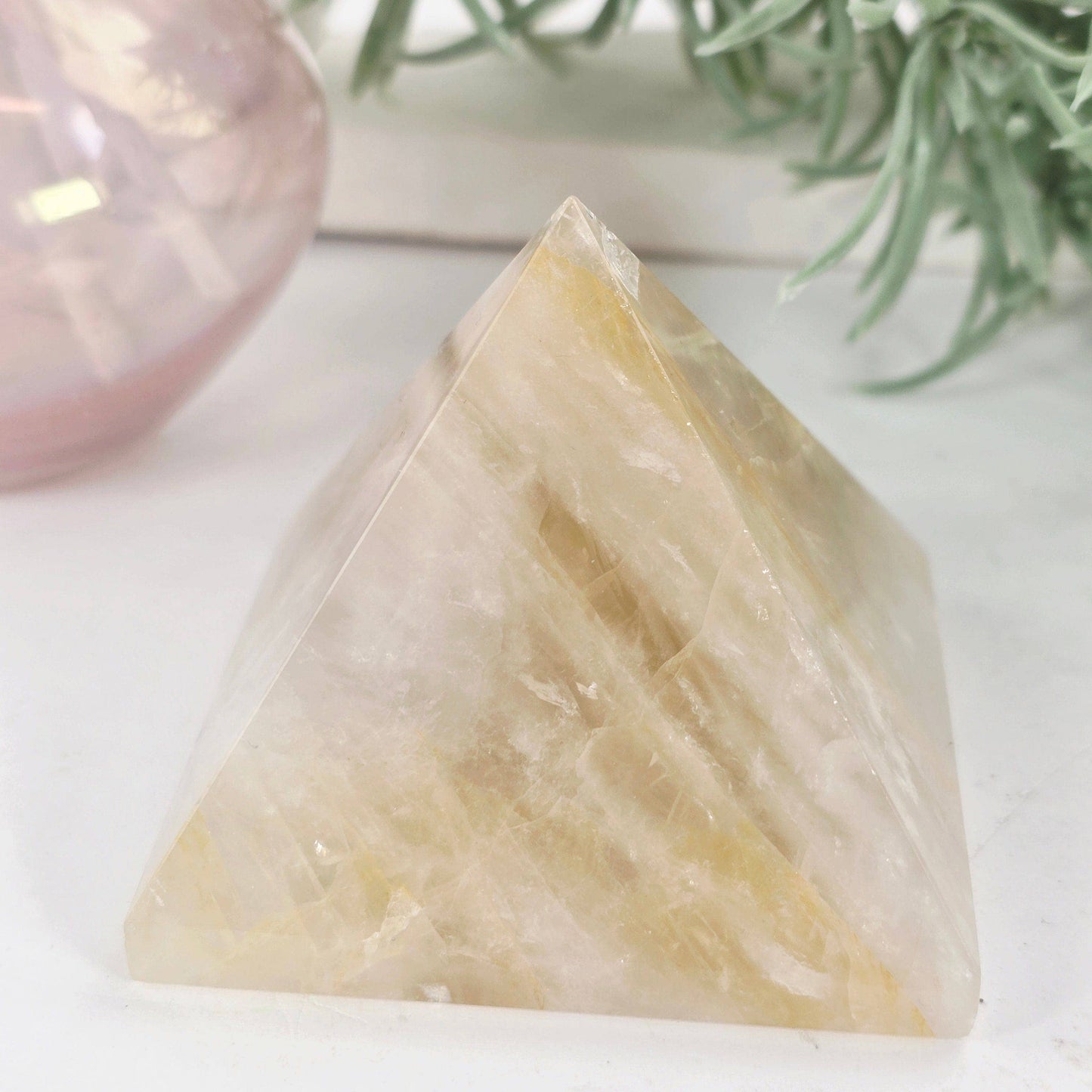 Golden Healer Crystal Pyramid - One-of-a-Kind - Decorative Accessories by Carlyle Avenue