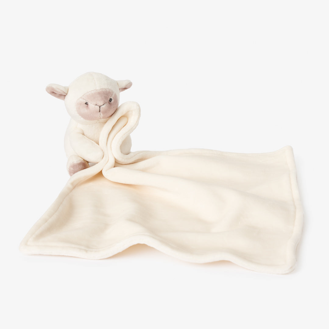 Lamb Lovie w/ Gift Box - Cream - Baby Blanket by Carlyle Avenue