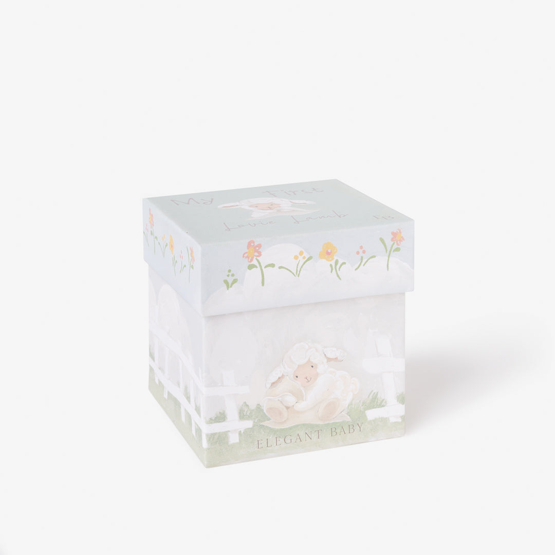 Lamb Lovie w/ Gift Box - Cream - Baby Blanket by Carlyle Avenue