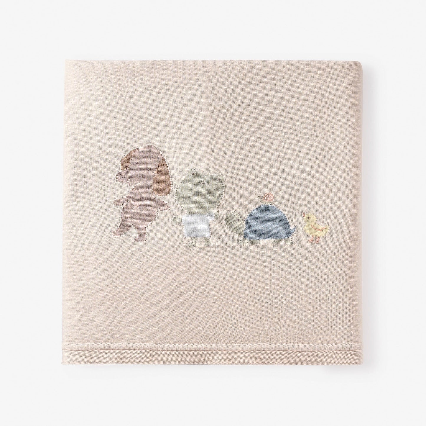 Pond Friends Cotton Knit Baby Blanket