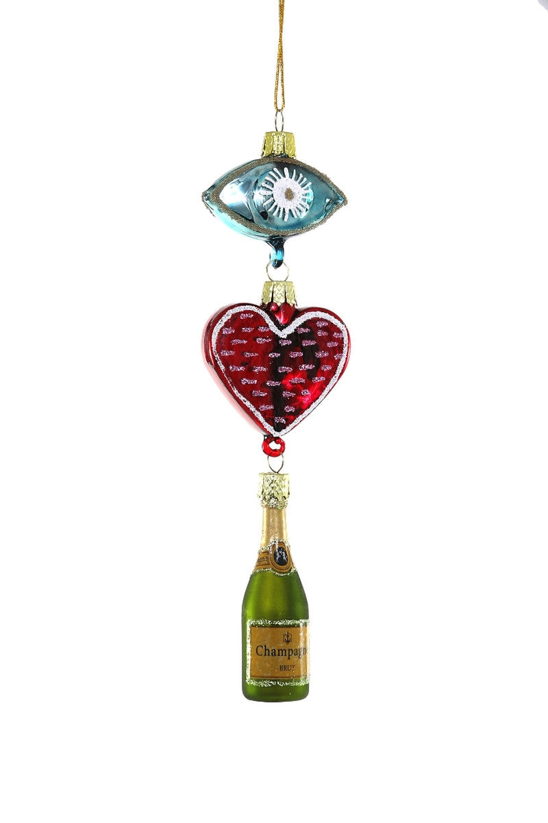 I Heart Champagne Ornament - Holiday Ornaments by Carlyle Avenue