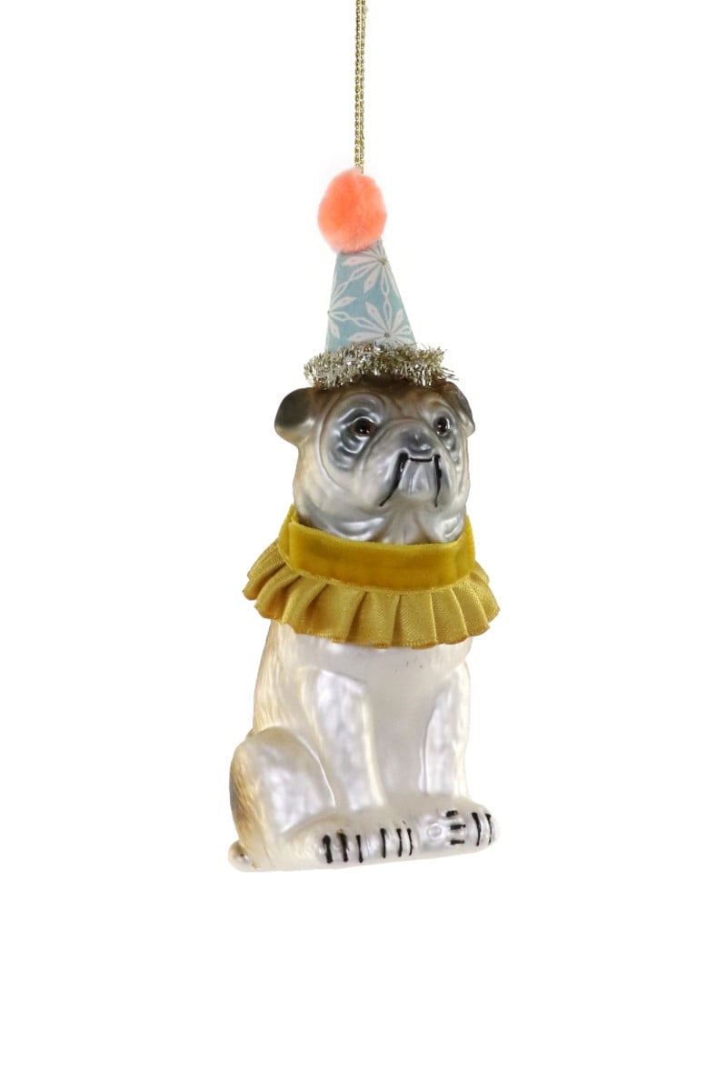 Festive Bulldog Ornament - Holiday Ornaments by Carlyle Avenue