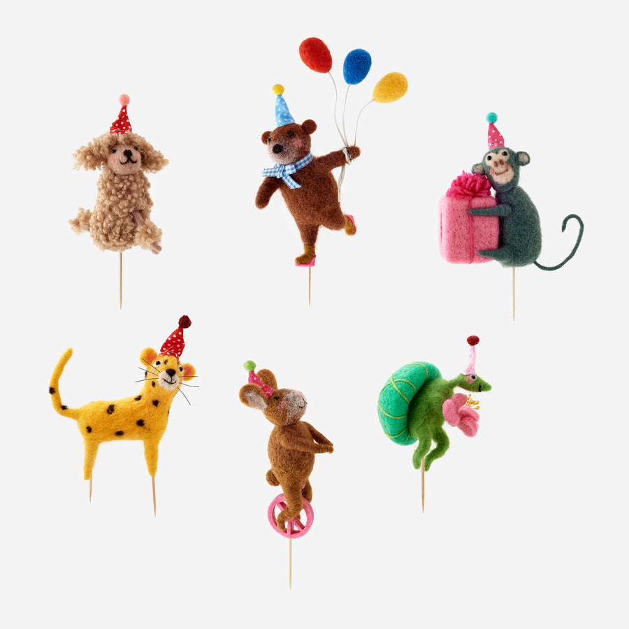 Birthday Cake Topper - Set of 6 Assorted