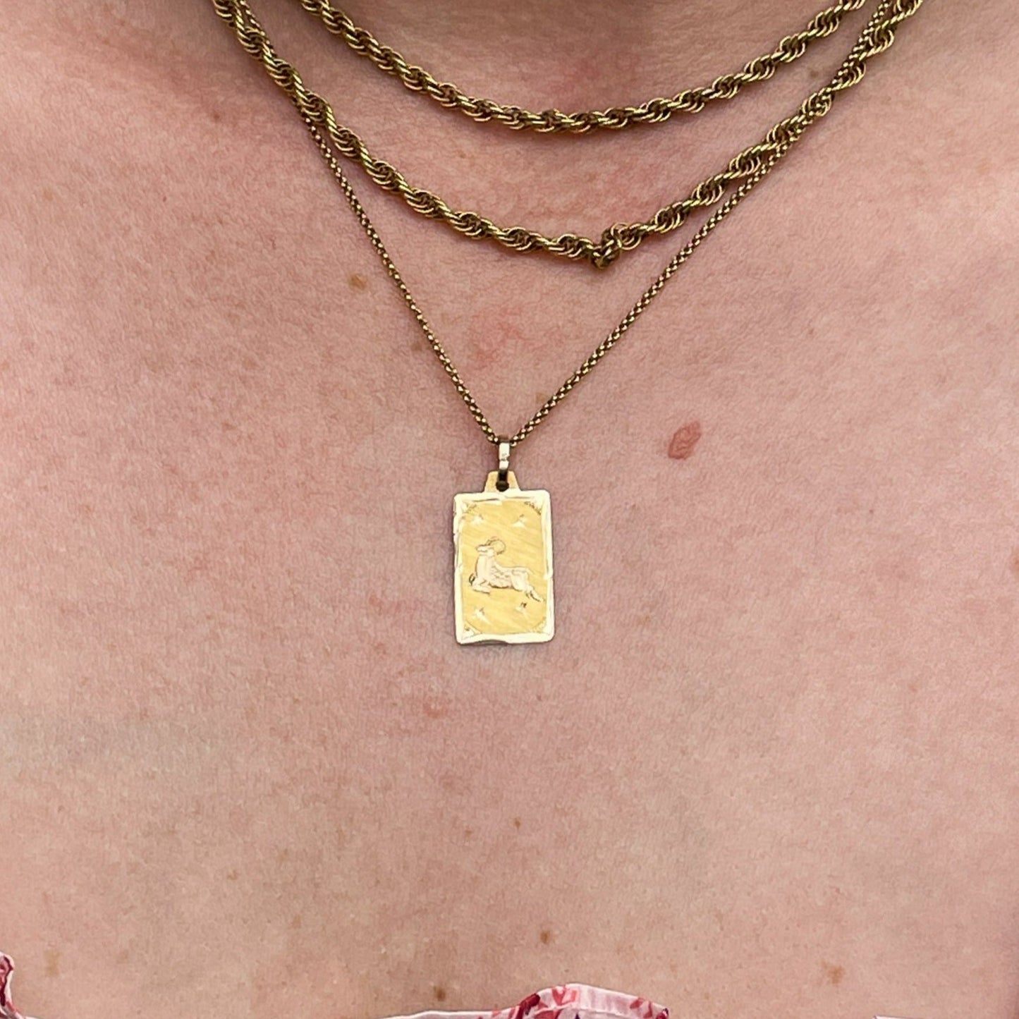 14k Aries Starburst Tarot Pendant - Jewelry by Carlyle Avenue