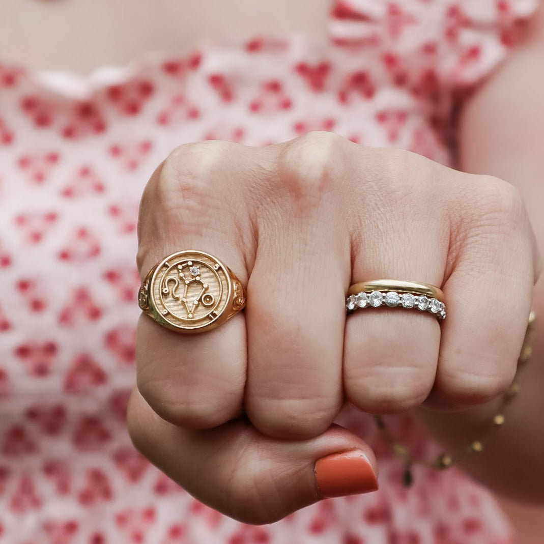 Vintage 14k Leo Ring Sz 8.75 - Jewelry by Carlyle Avenue